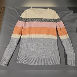 Barbour Seaford Knit Color Block Striped Sweater Size 4